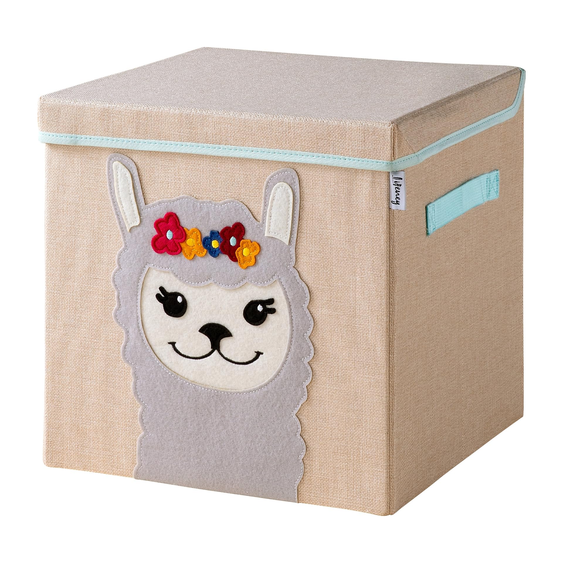 Scatola portaoggetti coperchio e lama I Scatola portagiochi con motivo animale adatta a ripiani cubici I Scatola organizzatrice per la camera dei bambini I Cesto portaoggetti per bambini