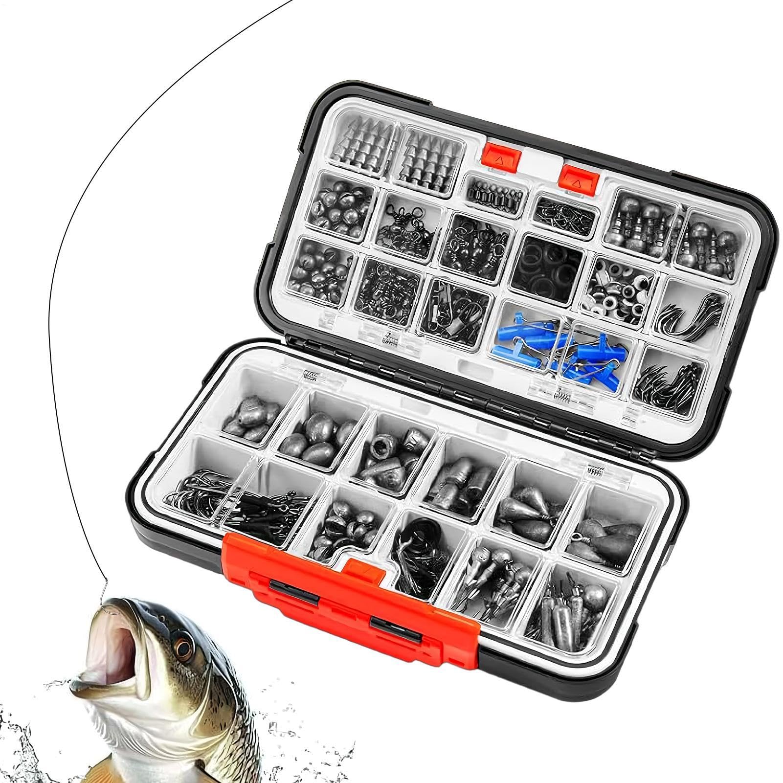 Kunstköder Set Angelgerät Und Angelzubehör | Angelwerkzeug und Zubehör geeignet für Wels, Crappie, Barsch, Forelle, Salzwasserangeln, Kajakfahren, Camping und