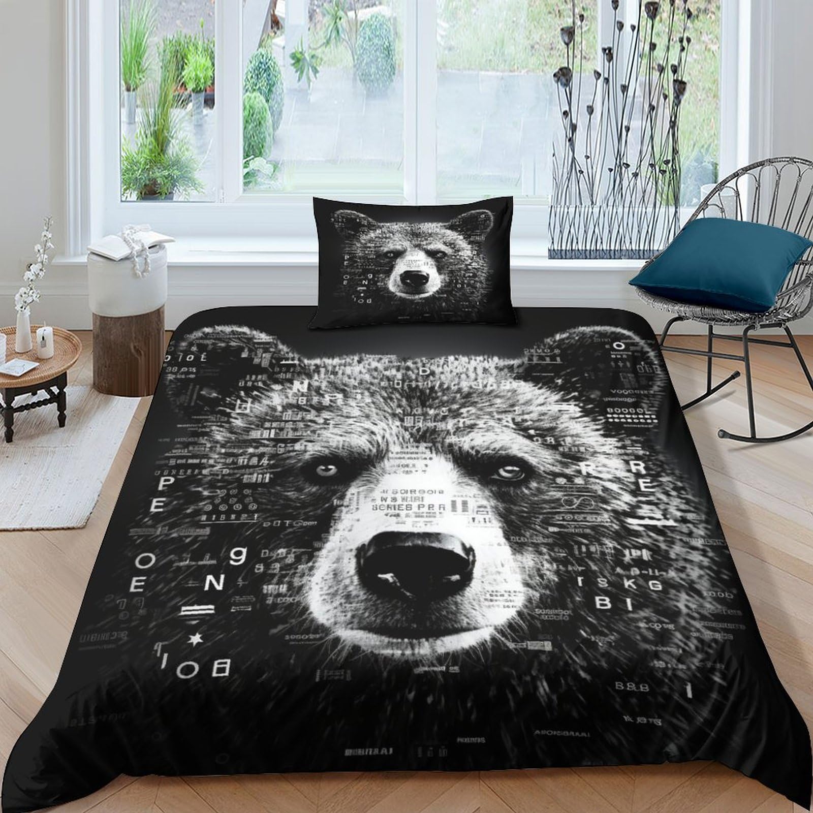 Parure de lit ours 3D pour transformer une chambre d'enfant avec sa housse de couette 135x200