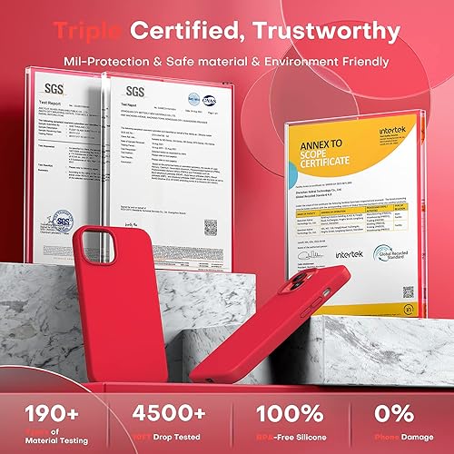 Vista 351 de TOCOL - Funda 5 en 1 para iPhone 11, con 2 protectores de pantalla + 2 protectores de lente de cámara, funda delgada de silicona líquida a prueba