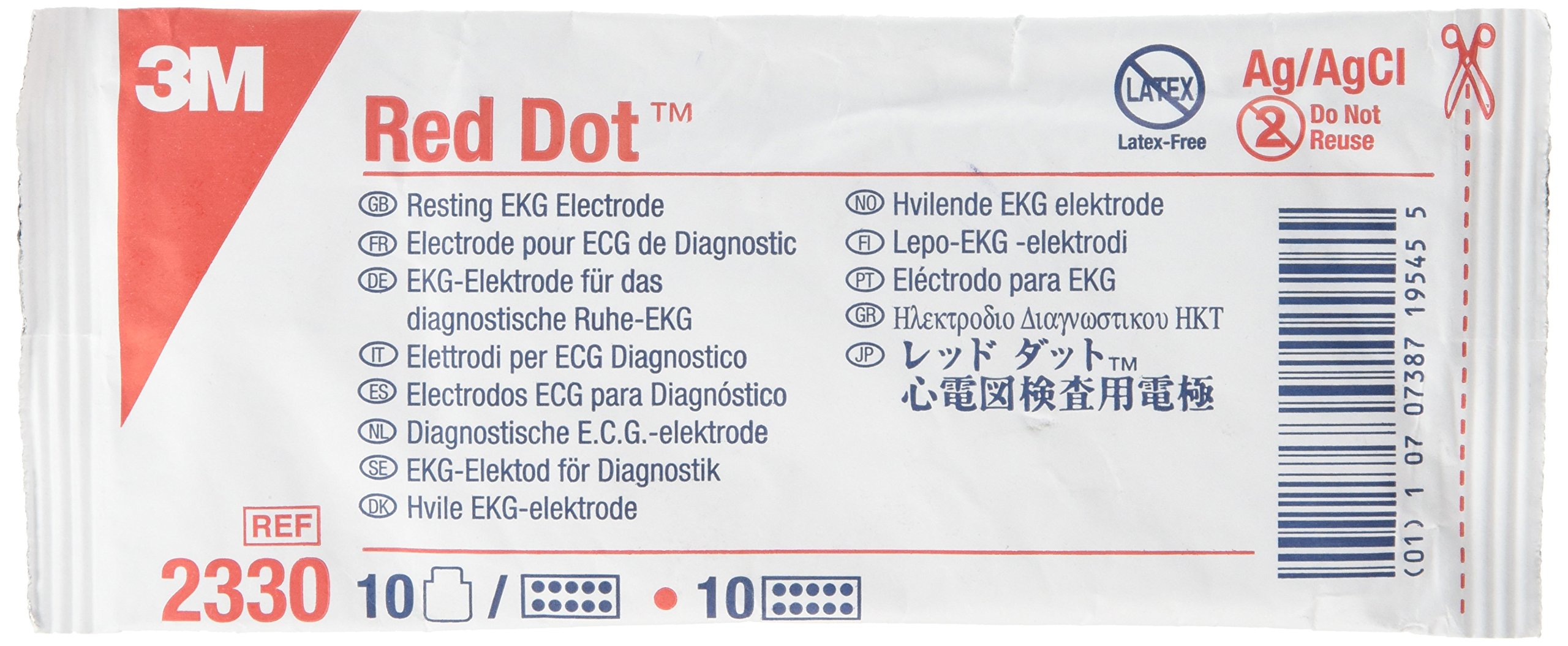 3 m Health Care Mm2330 Red Dot SE reposer EKG Electrodes (lot de 100)