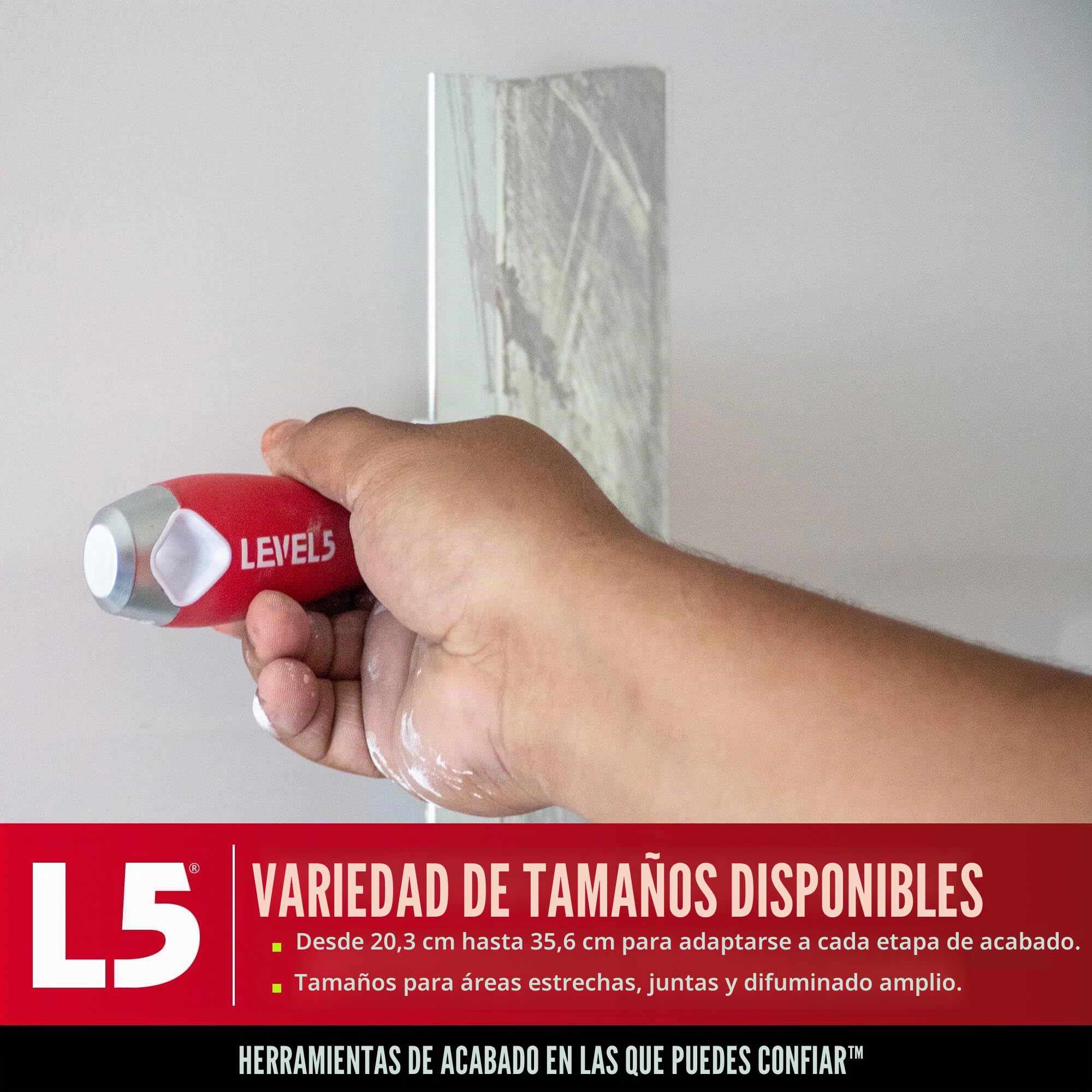 Espátulas L5, de acero inoxidable, con asas ergonómicas