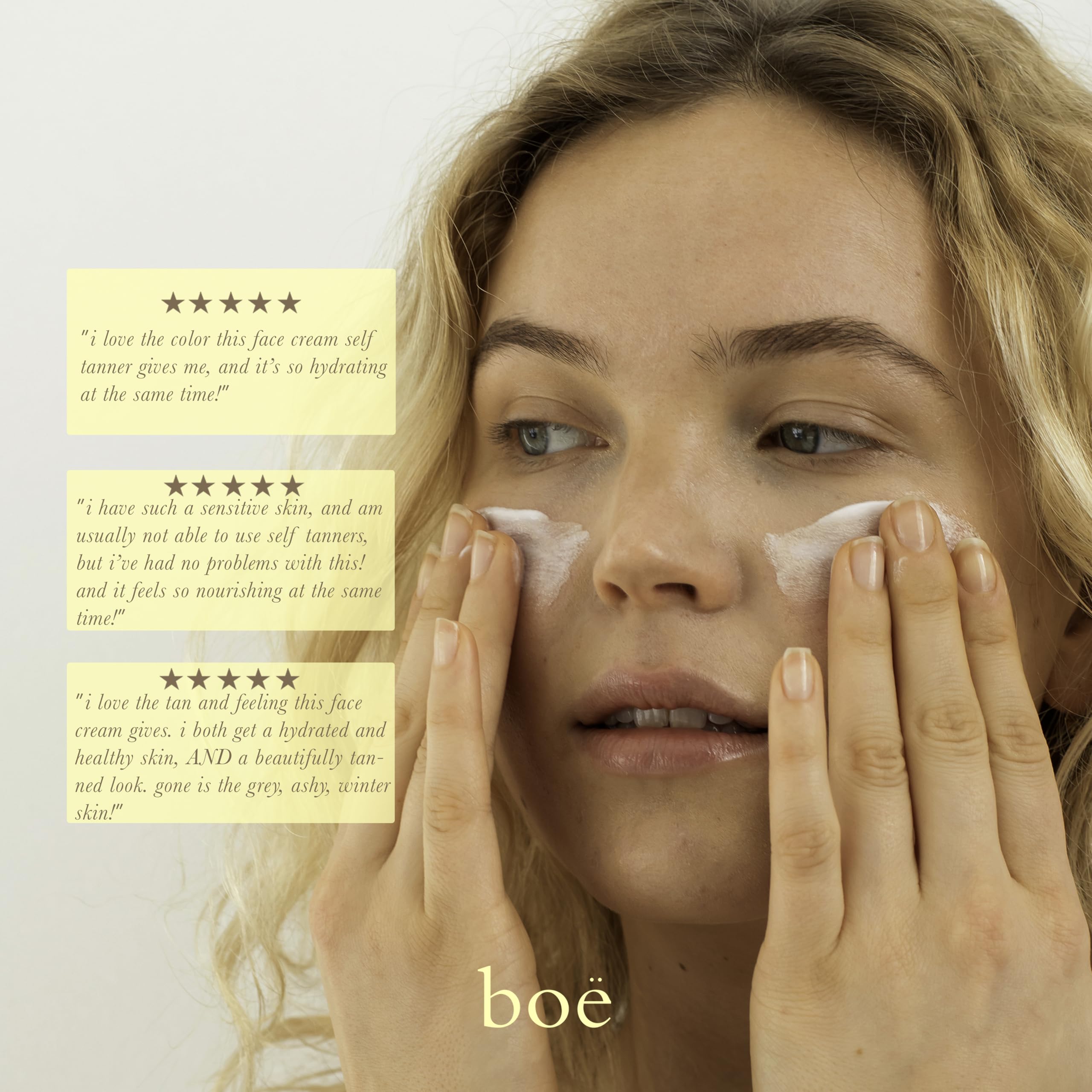 Boë No. 9 Hydrating Moisturiser Face Cream with Gradual Tan, Smooths, Softens, Anti-Ageing - Image 2