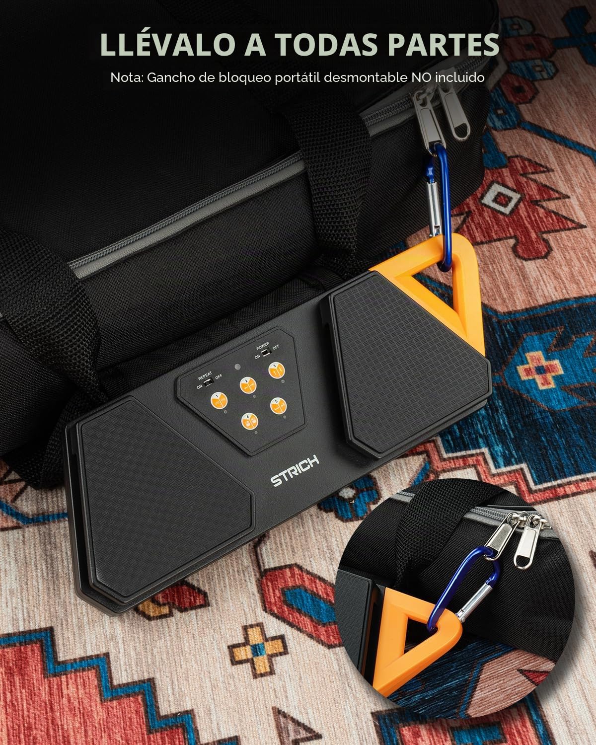 STRICH - Pedal inalámbrico para pasar páginas para instrumentos musicales, pedal de pie portátil de goma antideslizante, volteador de páginas musical recargable silencioso para iPad, tabletas