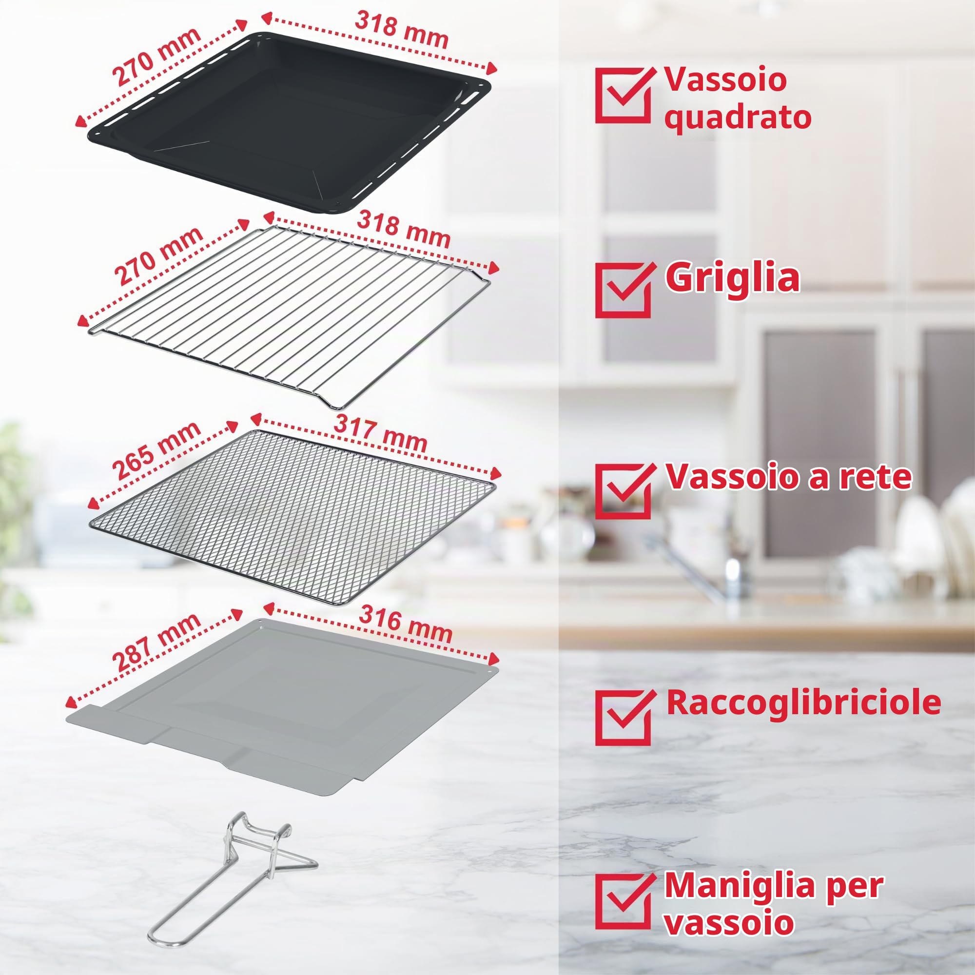 ICQN Forno Elettrico con Airfry 20 Litri, 1500 W, Forno pizza, 5 funzioni di cottura, Ventilato, Timer 90 minuti, Mini Forno, Temperatura tra 40° - 250° C, Griglia e leccarda inferiore, Nero
