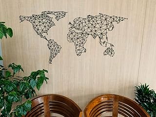 Decorative handmade metal world map Wall metal art Hanging sign Housewarming gift Geometric world map Office decor Custom design Laser Cut Map of life Living room Home decor Custom continents Travel