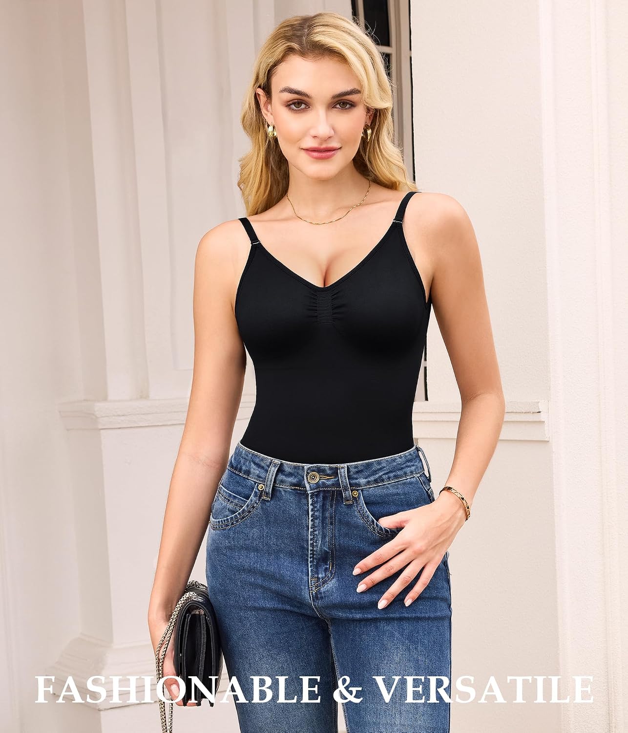 YERKOAD Backless Shapewear Bodysuits For Women Tummy Control Seamless Full Body Suits Jumpsuits Tank Tops