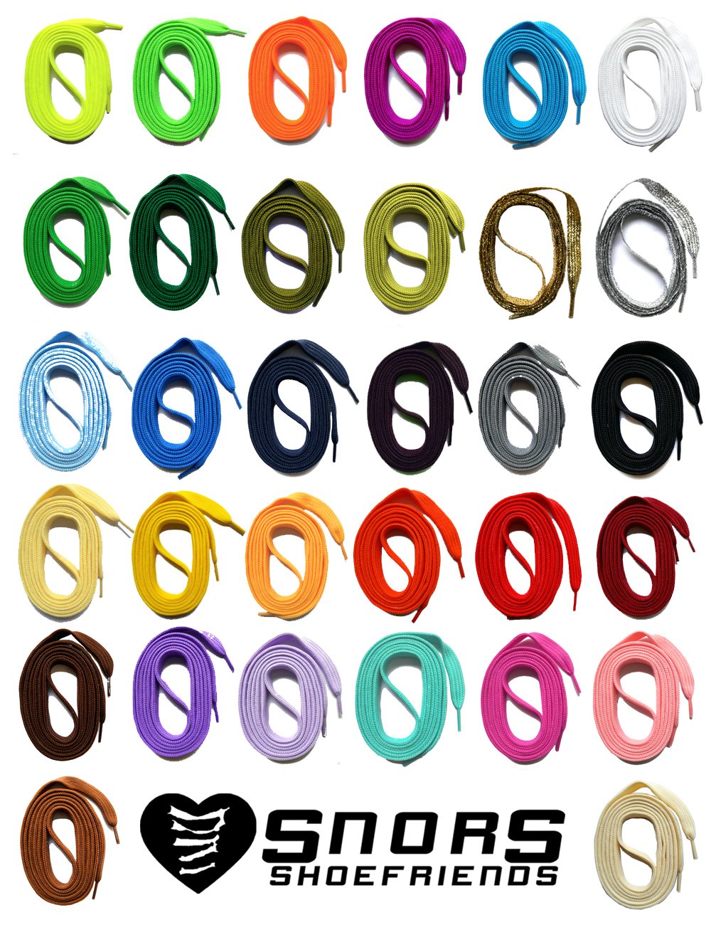 SNORS SCHNÜRSENKEL flach 34 Farben,6+10mm breit, reißfest, waschbar, Made in Germany, universelle Schuhbänder aus Polyester für Sportschuhe Sneaker Turnschuhe und Kinderschuhe - ÖkoTex - 4
