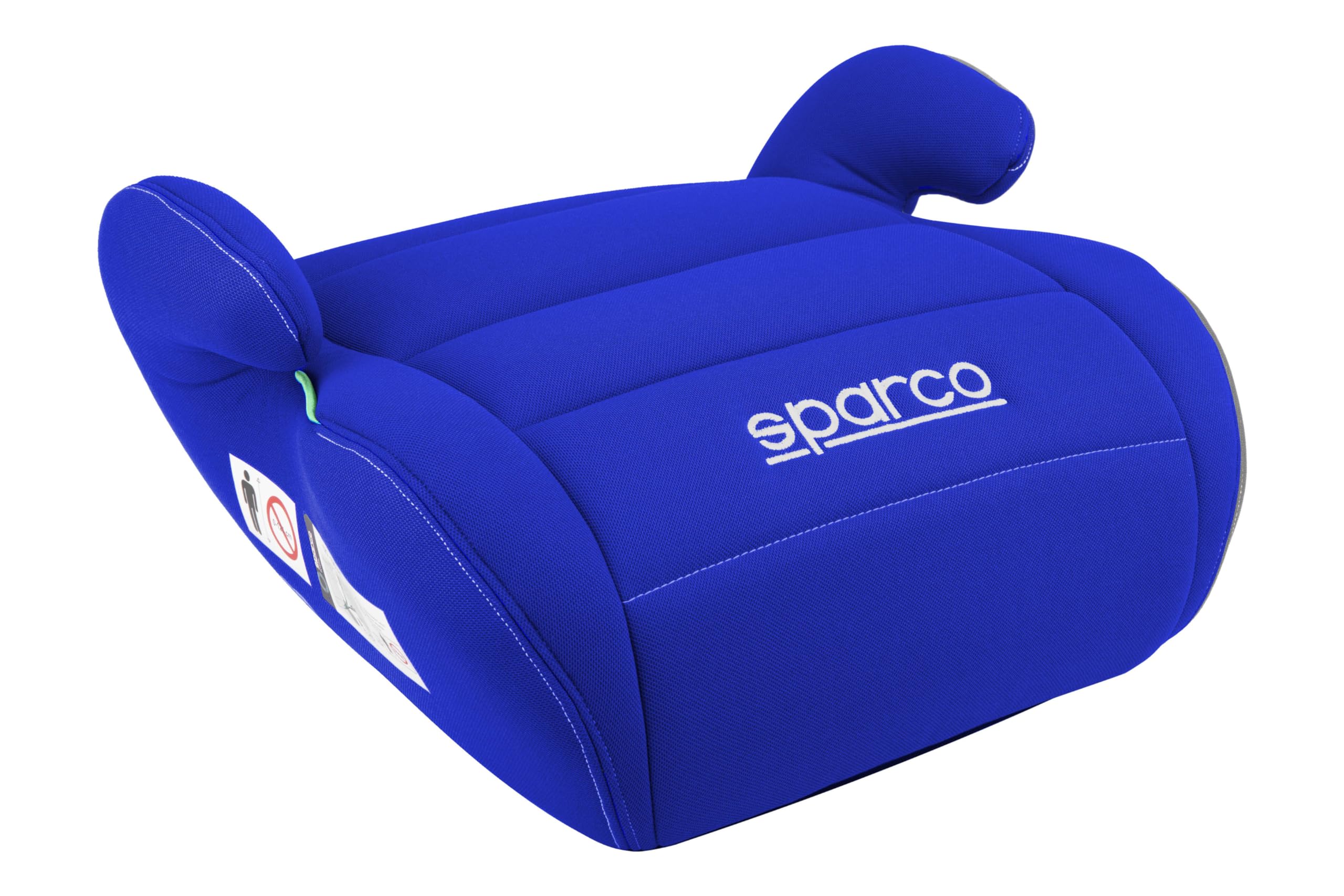Sparco Rialzo per seggiolino auto blu i-Size per bambini e bambine. Approvato ECE R129/03 125-150 cm. Con rivestimento lavabile di 3 cm. Realizzato in ABS ad alta resistenza