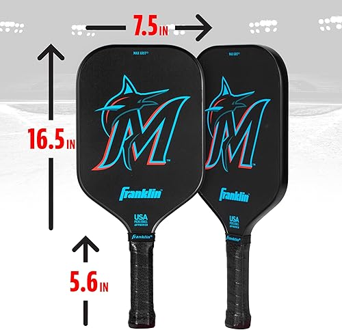 Miniatura 2 de Franklin Sports Palas de pickleball del equipo de la MLB  Palas de pickleball oficiales del equipo de la MLB  Palas de pickleball aprobadas por USAP