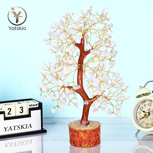 Miniatura 7 de YATSKIA Cuarzo transparente  Árbol de chakras, árbol de piedras preciosas, piedra curativa de cuarzo transparente, árbol de cristal para energía