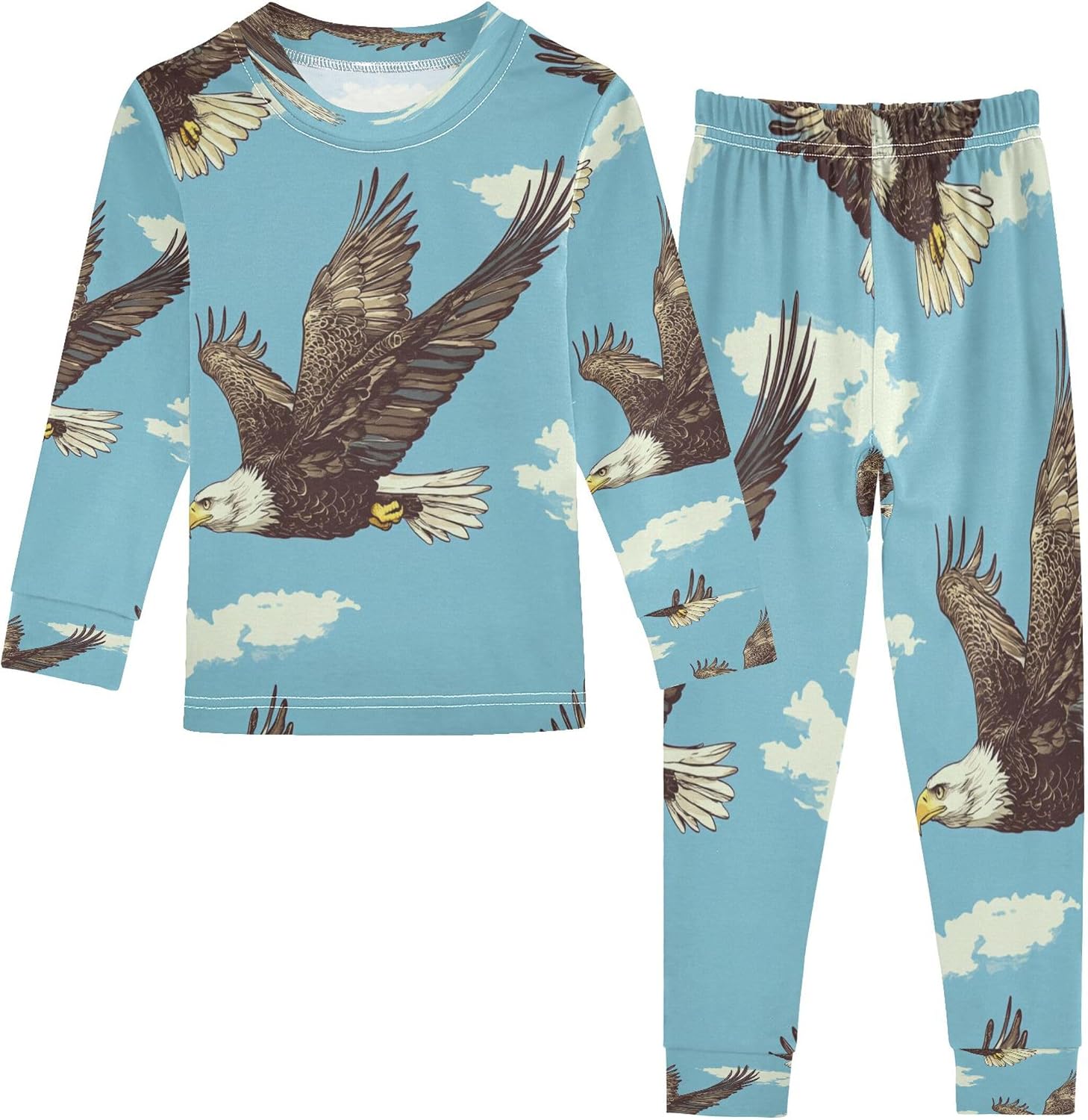 Pajama Sets Long Sleeve Top with Pants Cotton Soft Sleepwear 2 Piece Pjs Set