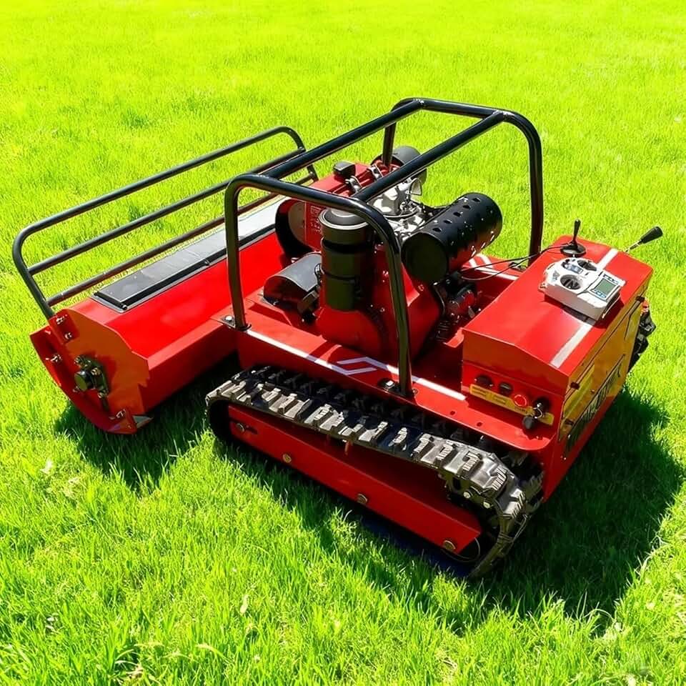 RC Crawler Grass Cutter Equipment with Powerful Engine for Tough Terrain