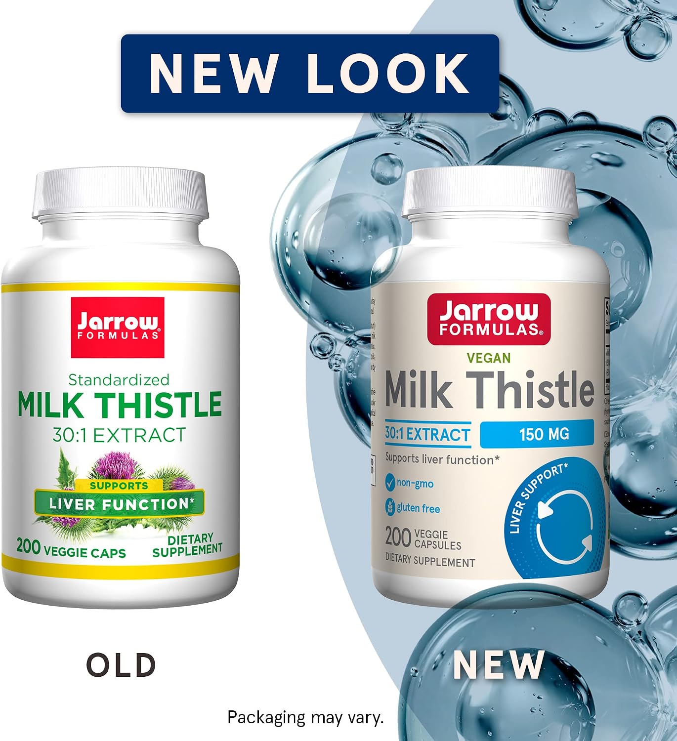 Jarrow Formulas Milk Thistle 150 mg - 30:1 Extract - Up to 200 Servings (Veggie Caps) - Silymarin Flavanoids - Antioxidant Supporting Liver Function & Glutathione Levels - Gluten Free - Vegan