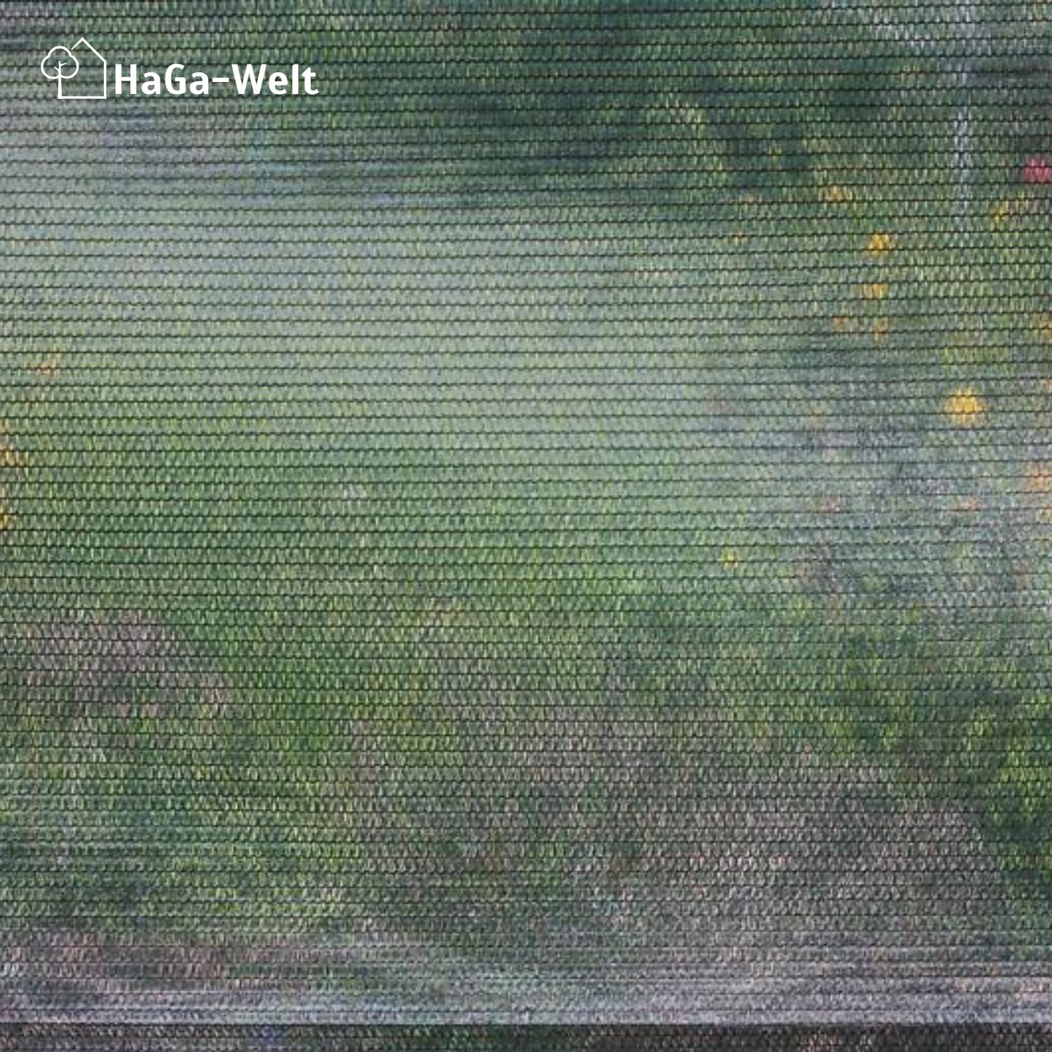HAGA Filet d'ombrage 4 m x 5 m avec effet d'ombrage 60 % vert – Protection solaire pour clôture – occultant pour serre et potager – respirant