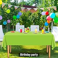 Vista 4 de PLULON 6 Pzas Manteles de Colores Arcoíris de Plástico Desechables Cubierta de Mesa para Mesas Rectangulares 54 x 108 Pulgadas Mantel Impermeable 6