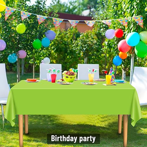 Miniatura 4 de PLULON 5 manteles de cuadros rojos y blancos de 5 piezas de plástico para mesa de cumpleaños