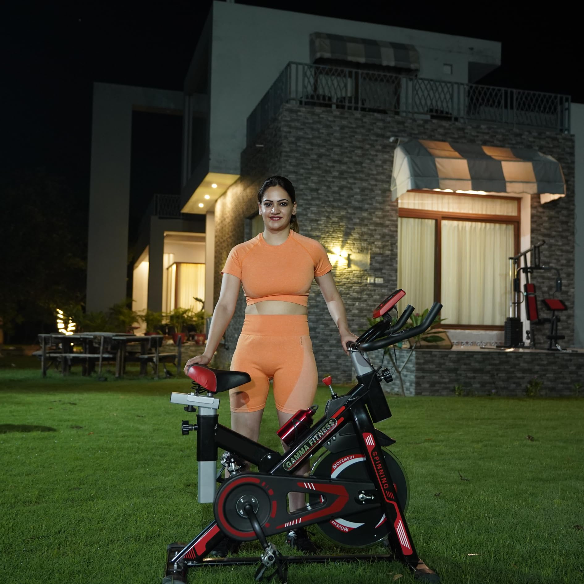 Gamma Fitness Semi-Commercial Heavy Duty Spin Bike SB-450 For Commercial Gym or Home Gym Workout / 10 kg Flywheel / 150 Kg Max User Weight (Imported) (B0C93W2B44) Amazon Price History, Amazon Price Tracker