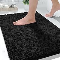 Vista 29 de Yimobra Tapetes de baño lavables, de chenilla súper suave y absorbente, para suelo y alfombra, de secado rápido, antideslizante, para bañera y Beige