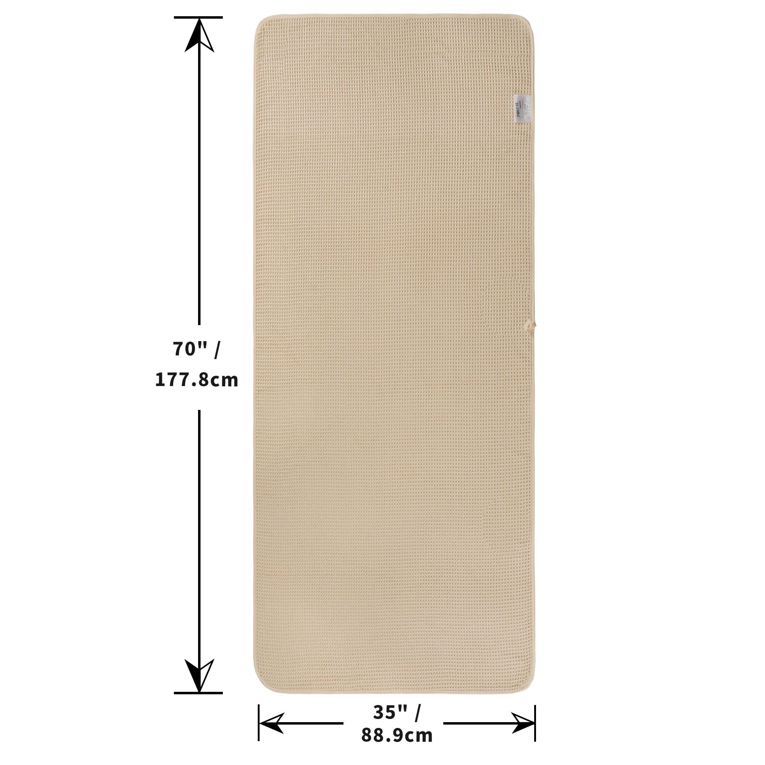 Polyte Drap de Bain XL Microfibre Gaufrée 430 GSM, Lot, 88,9x177,8 cm | Lot de 2, surdimensionnés, non pelucheux, séchage rapide