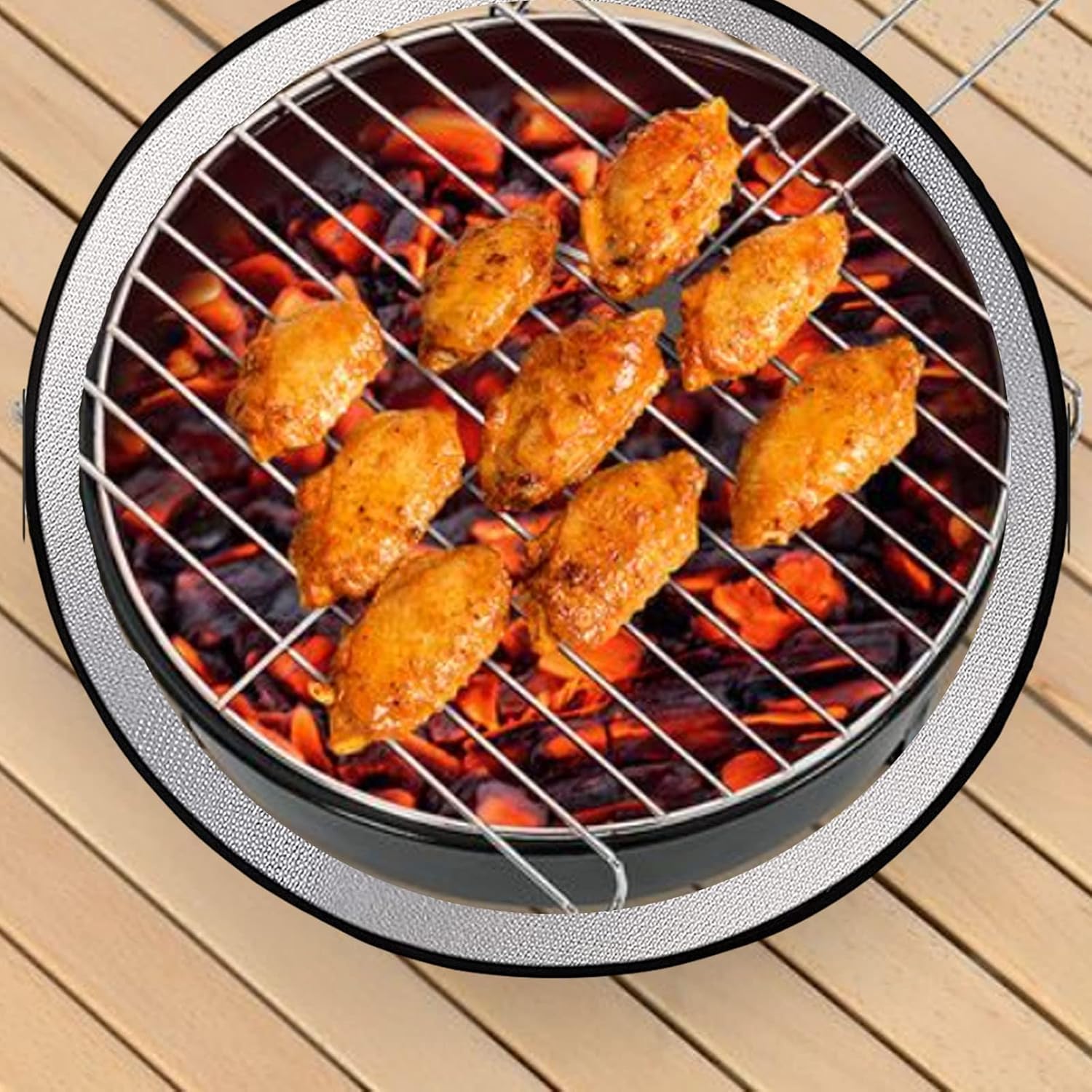 Grill matt for Outdoor Grill Silver Round Fire Pit Mat, Heat Resistant Fireproof Grill Mats for Outdoor Grill Useful for Under Grill Mat, Protect Deck, Patio & Grass (Color : Silver, Size : 39in)