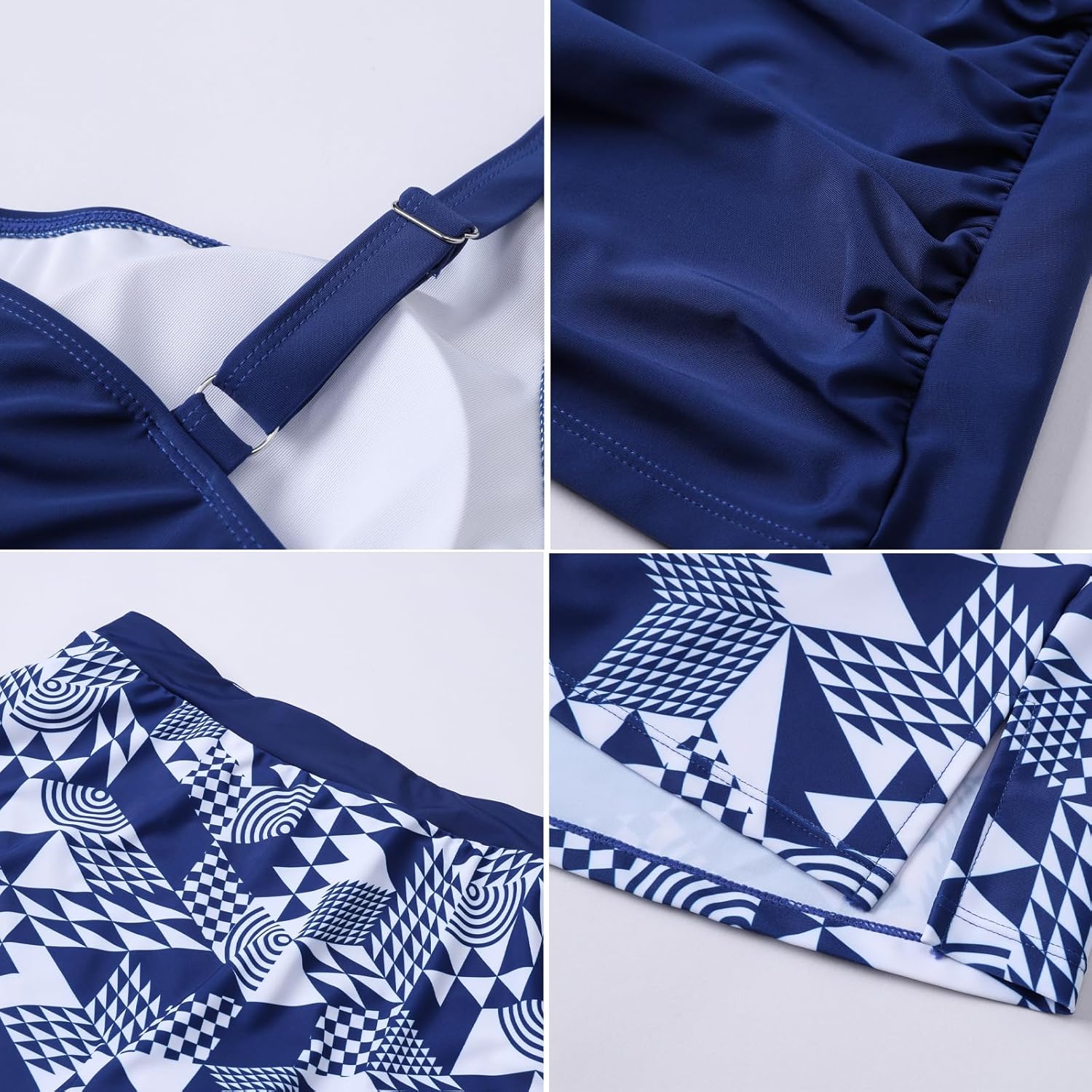 Summer Plus Size Swimsuit for Women Tankini Two Piece Bathing Suit Printing Swimdress