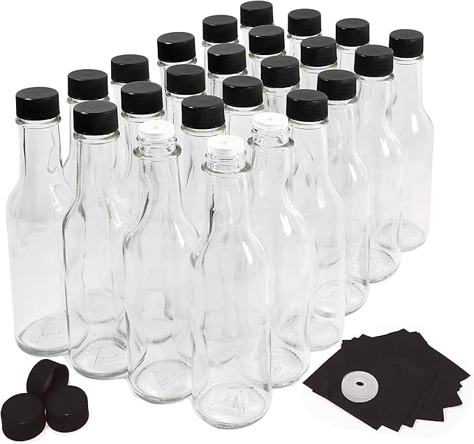 Download Amazon Com Nicebottles Hot Sauce Bottles With Black Caps Shrink Bands 5 Oz Case Of 24 Home Improvement