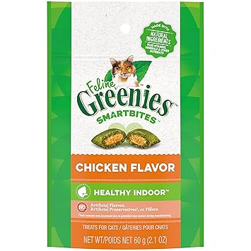 Greenies Smartbites Hairball Control Chicken Cat Treats, 2.1-Ounce