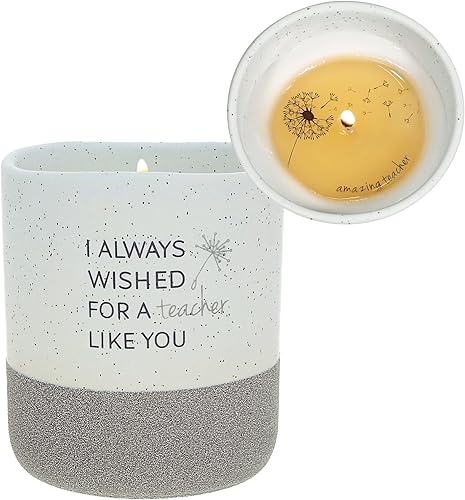 Pavilion Gift Company - Vela de cera de soja natural con mensaje oculto sorpresa "I Always Wished for A Teacher Like You", de 10 onzas, aroma a disponible en Yaxa Costa Rica