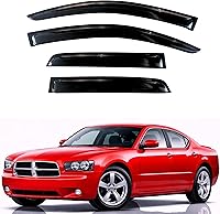 Vista 204 de KPY Moldura deflectora de viento con protección contra la lluvia compatible con GMC Terrain 2018-2023, 4 unidades, para ventana lateral, autoadhesiva