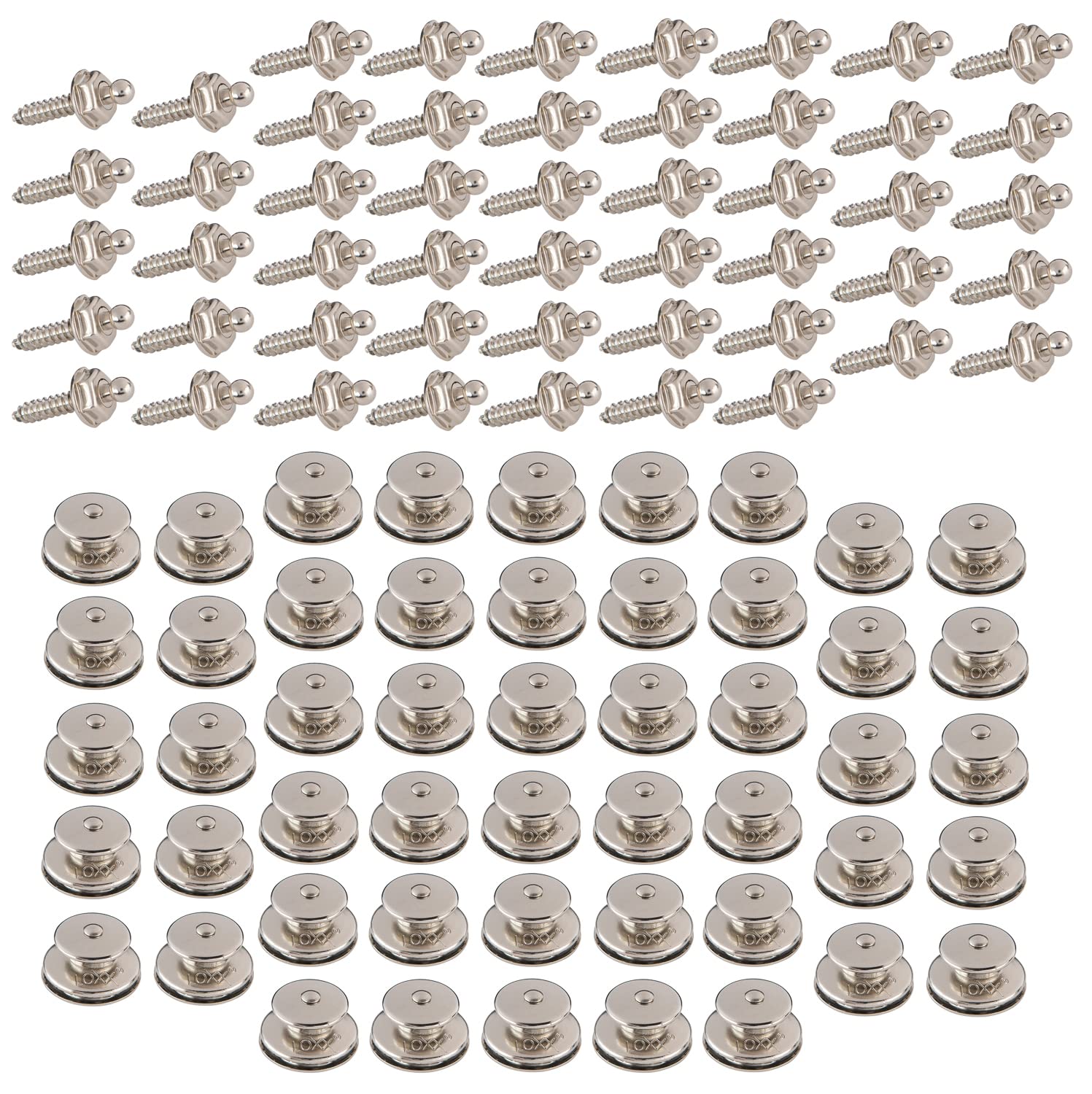 LOXX Set 50 Stück Oberteile + Blechschrauben 4,2x16