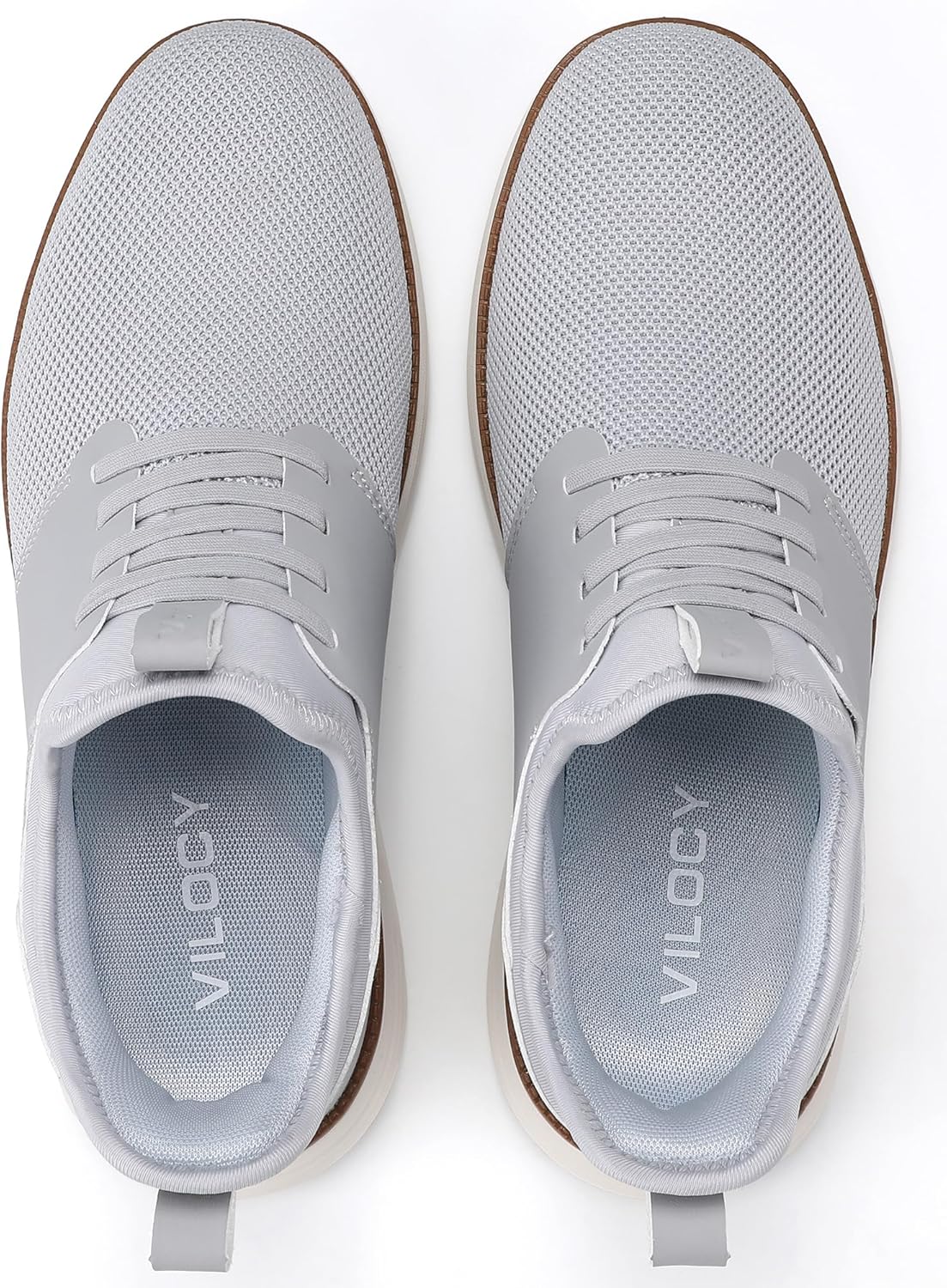 VILOCY Mens Slip On Casual Dress Shoes Hands Free Fashion Sneakers Mesh Tennis Walking Work Shoes Comfortable Breathable Lightweight Non Slip - Image 9