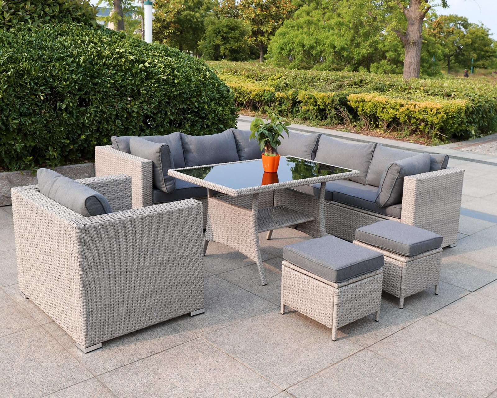 Premium Lounge Sessel Polyrattan Sofa Gartenmöbel Rattansessel 85 x 75 x 65 cm (BxTxH)