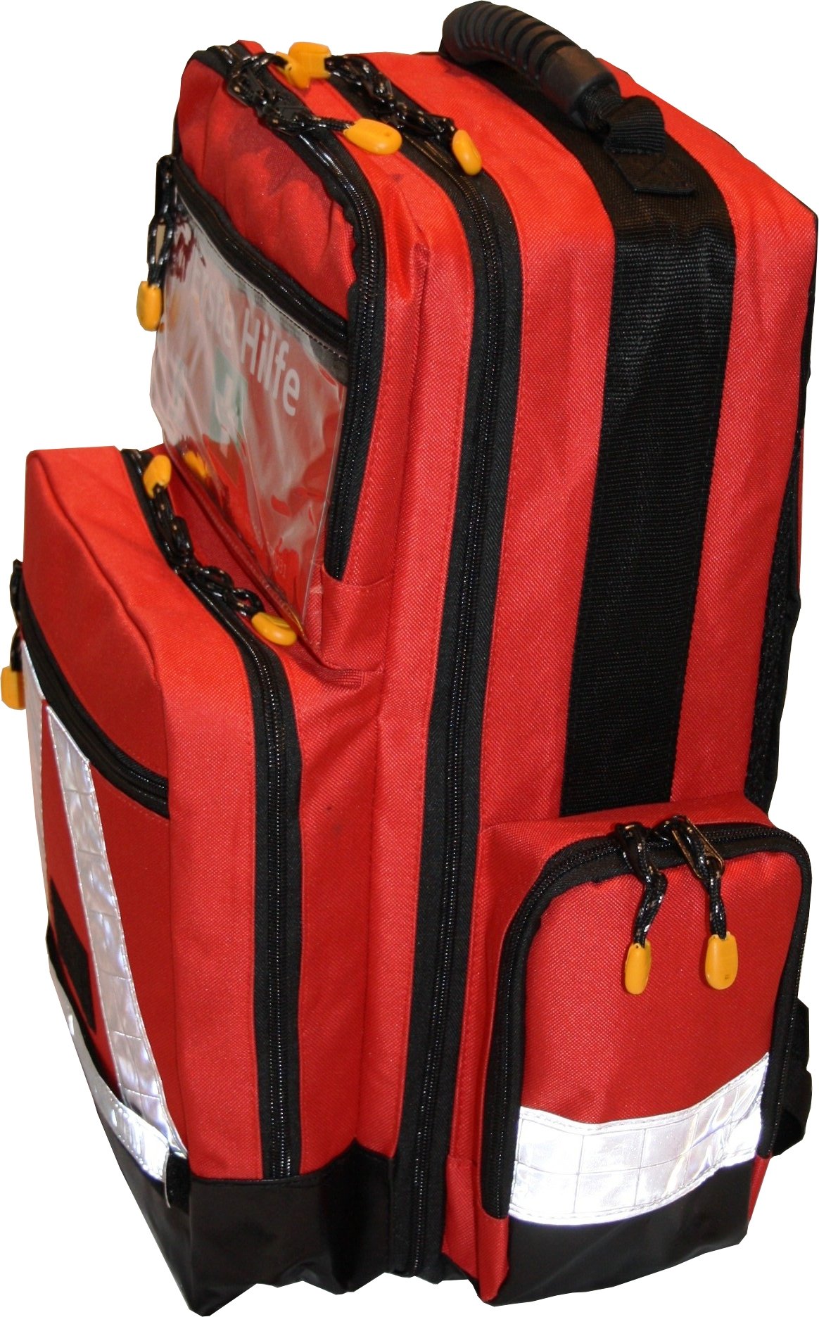 Erste Hilfe Notfallrucksack Sport, Sportvereine, Freizeit, Event & Freizeit - Nylonmaterial mit weißen Reflexstreifen