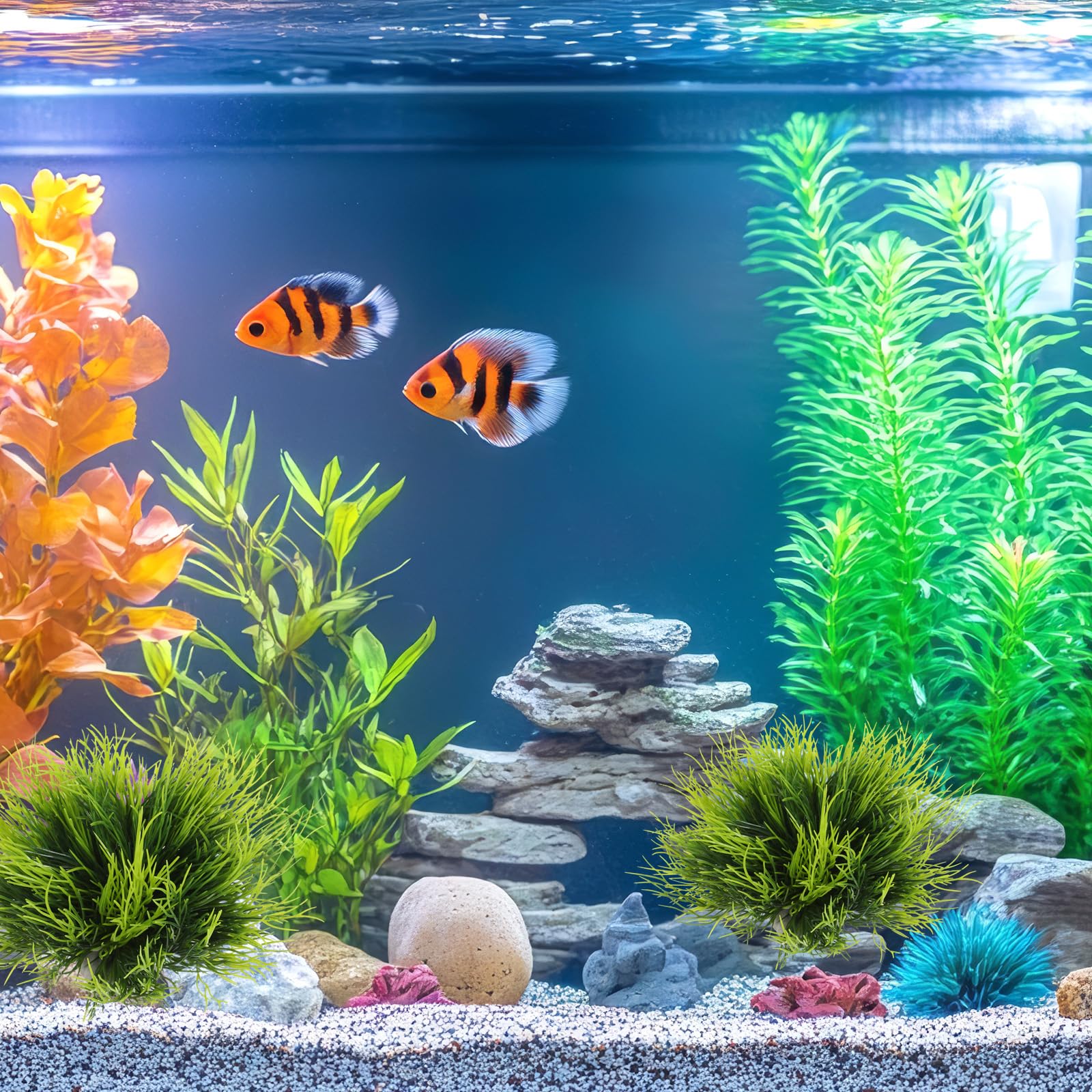 3 Pack Aquarium Plants Plastic Realistic Fish Tank Plants with Weighted Base Green Aquarium Decor for Betta Tanks Aquascaping Reptile Terrariums - image 3