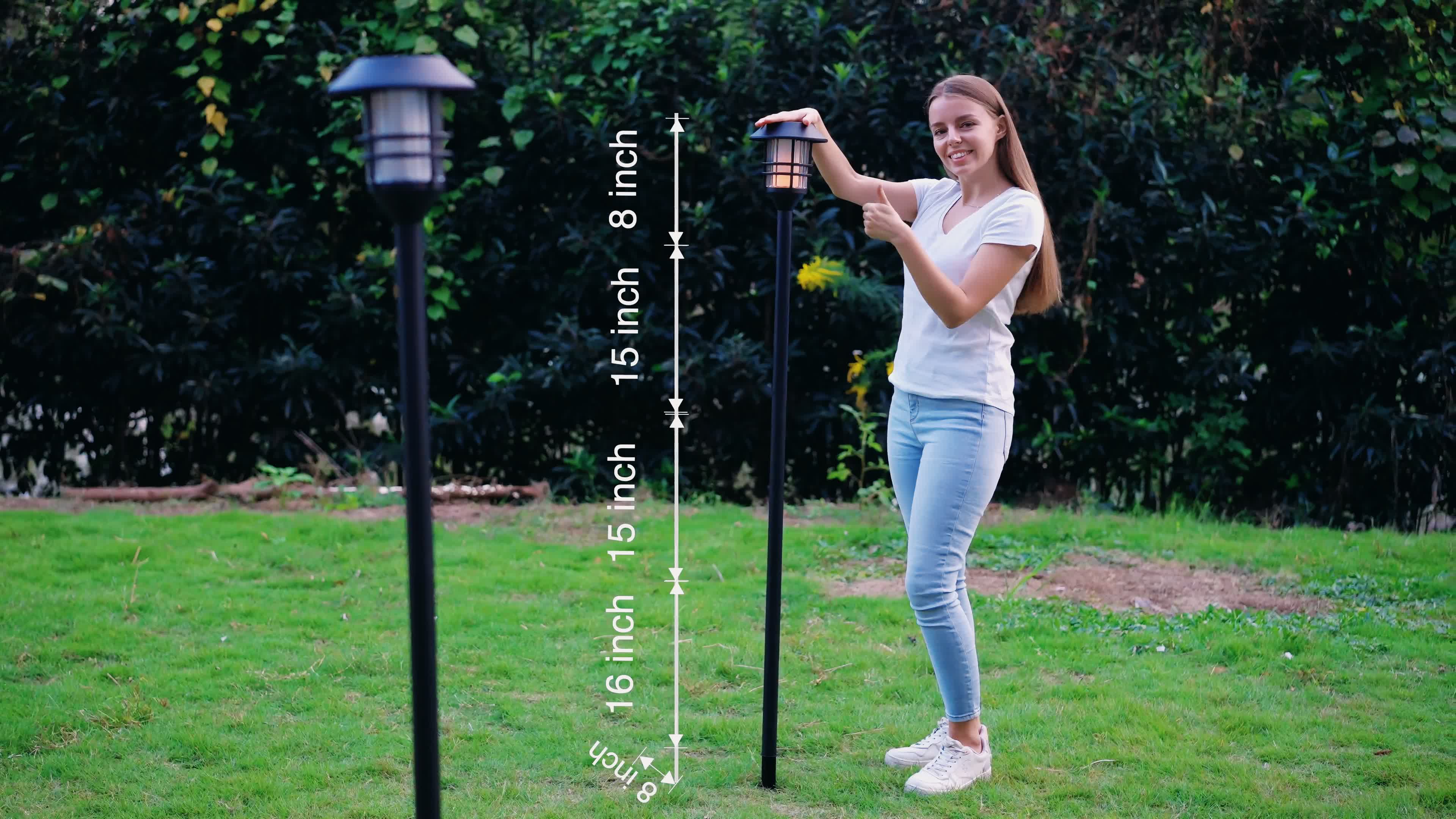 Amazon.com : ZOOHAR Solar Outdoor Lights,Extra-Tall Solar Torches