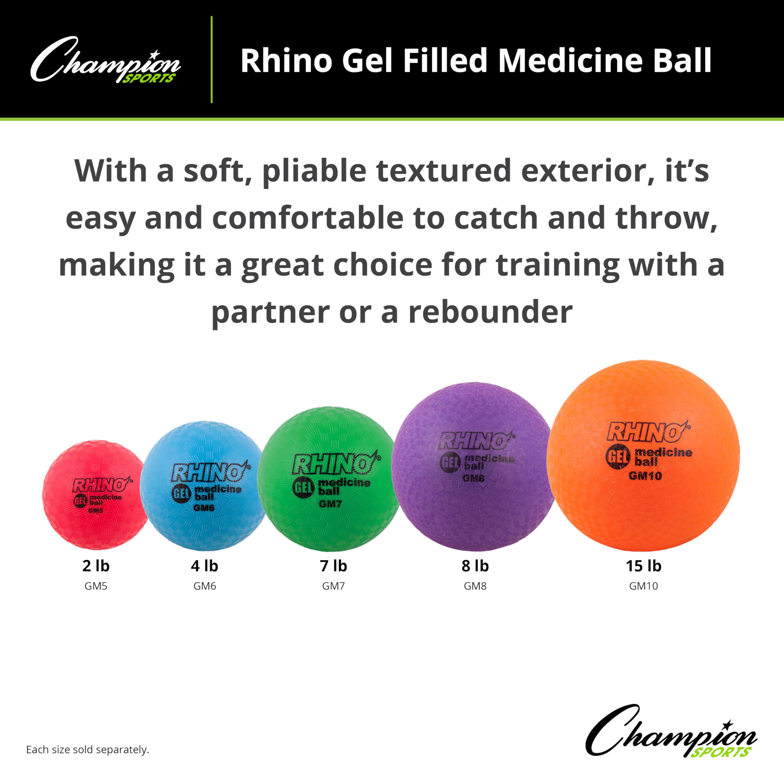 CHAMPION SPORTS - Bola de Medicina rellena de Gel