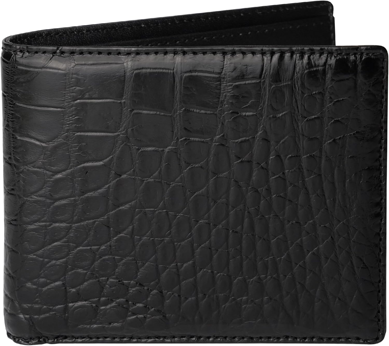 HATA Men Leather Wallet Croc RFID Blocking Front Pocket AIIigator Handmade Gift For Birthday Wedding Anniversary Father's Day
