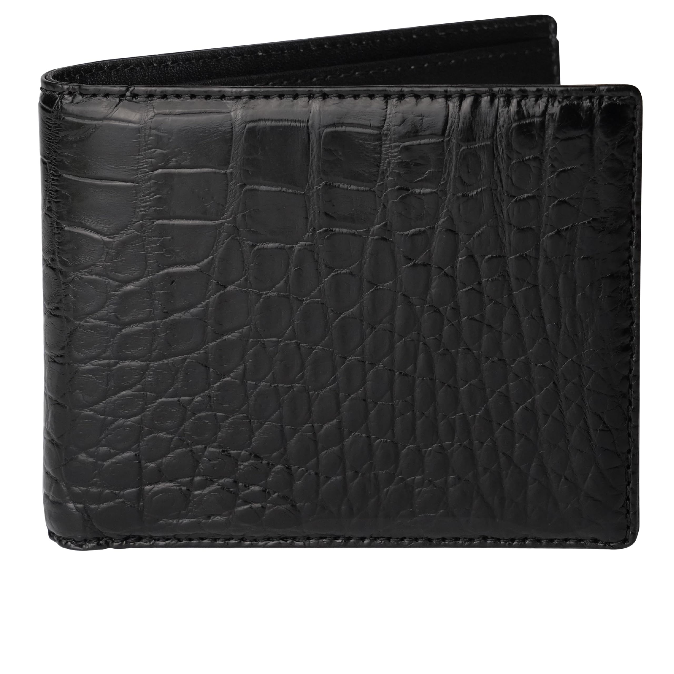 Men Leather Wallet Croc RFID Blocking Front Pocket AIIigator Handmade Gift For Birthday Wedding Anniversary Father's Day