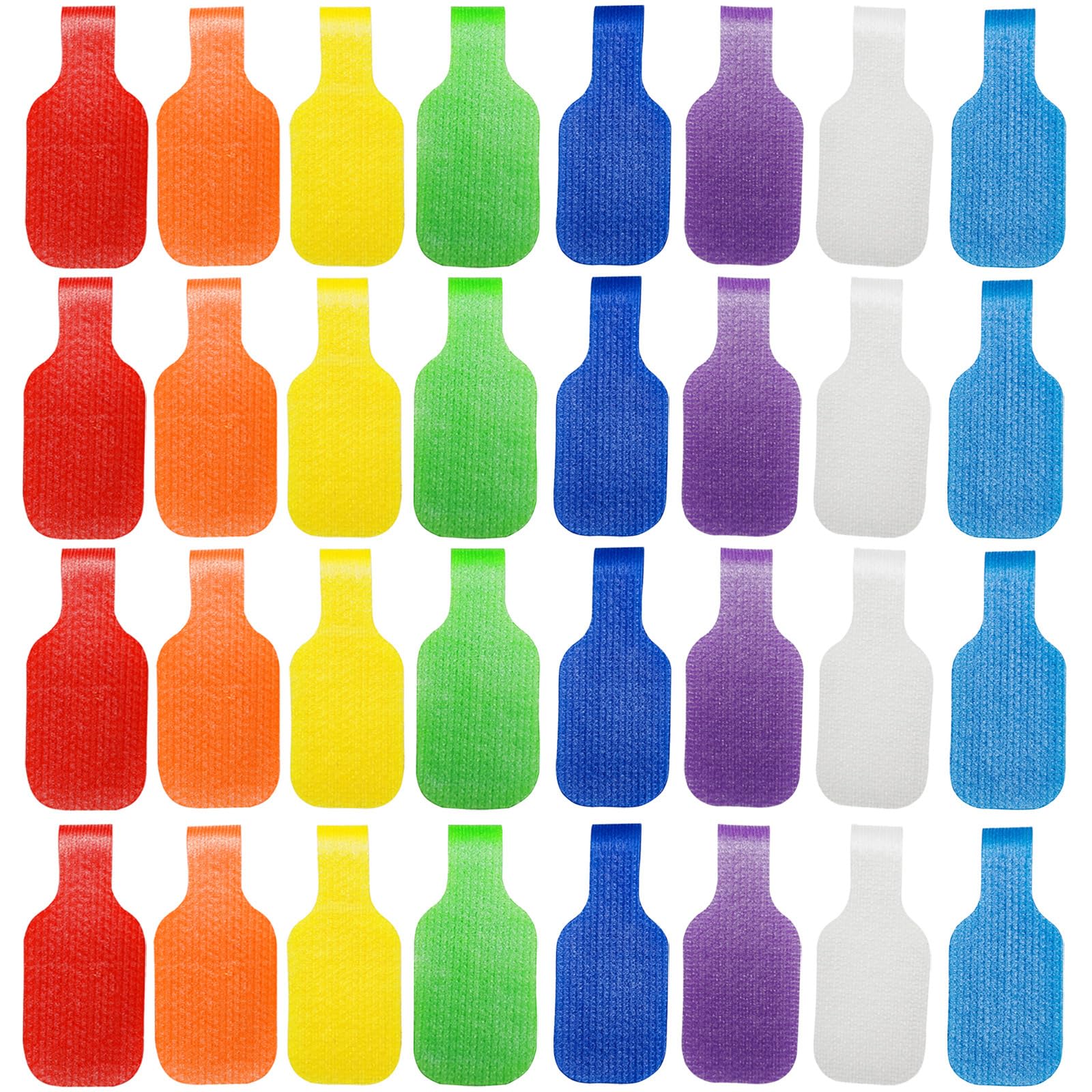 8 Colors, Large Size, Wire Markers Electrical, Plastic Label for Charging Cords, Management and Identification 32 Pcs Cable Labels, Reusable Write On Cord Labels Tags for Electronics