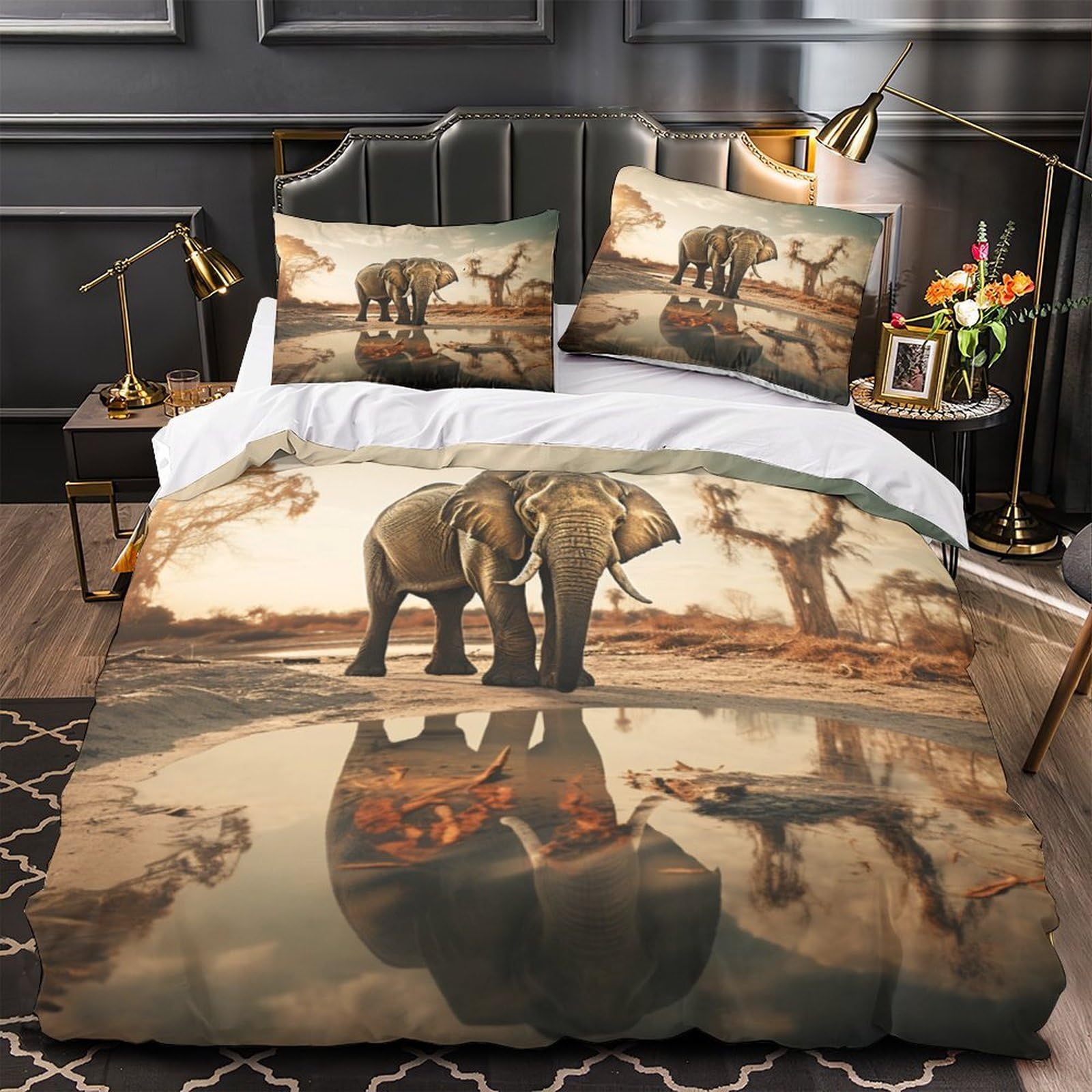 Parure de Lit Vagues Abstraites King Size pour une Chambre Parentale Chic