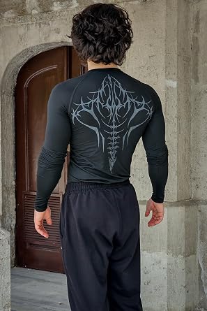 Cyber Bones - Uzun Kollu Compression T-shirt