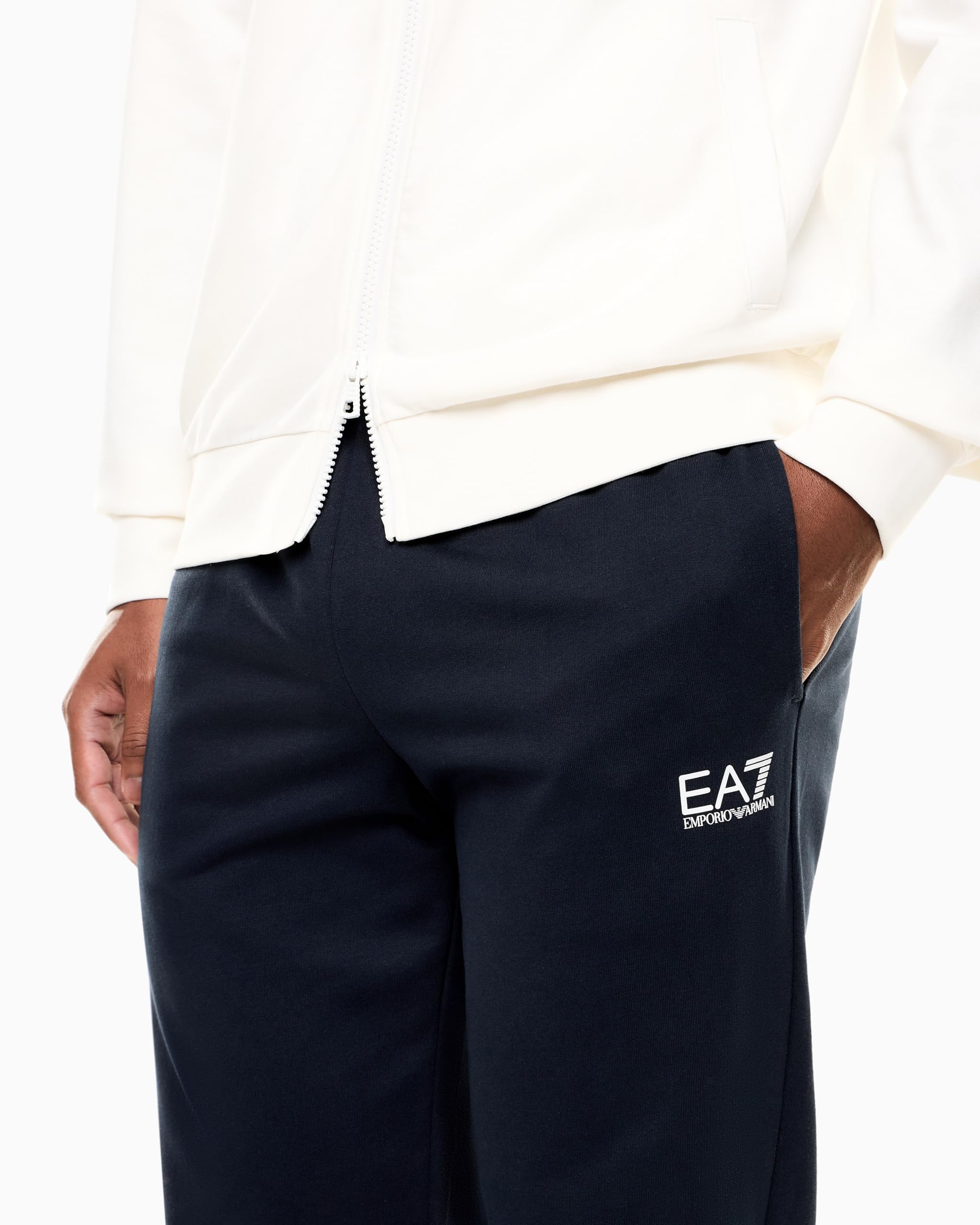 Emporio Armani EA7 Tuta Estiva da Uomo Core Identity in Cotone Garzato, 8NPV63