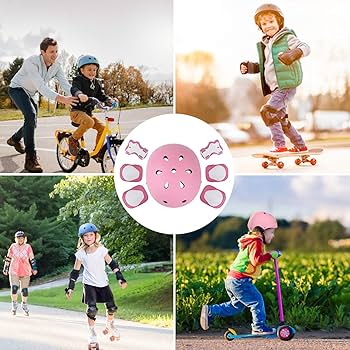 Amazon.com : WayEee Kids Bike Helmet Set Skateboard Knee