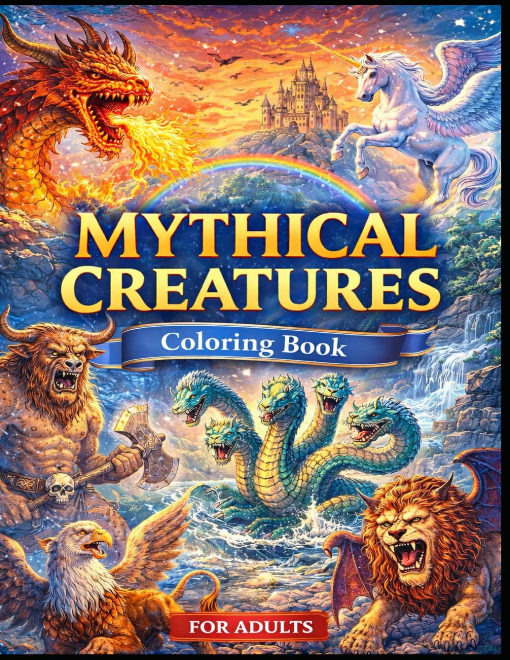 Mythical Creature Coloring Book for Adults