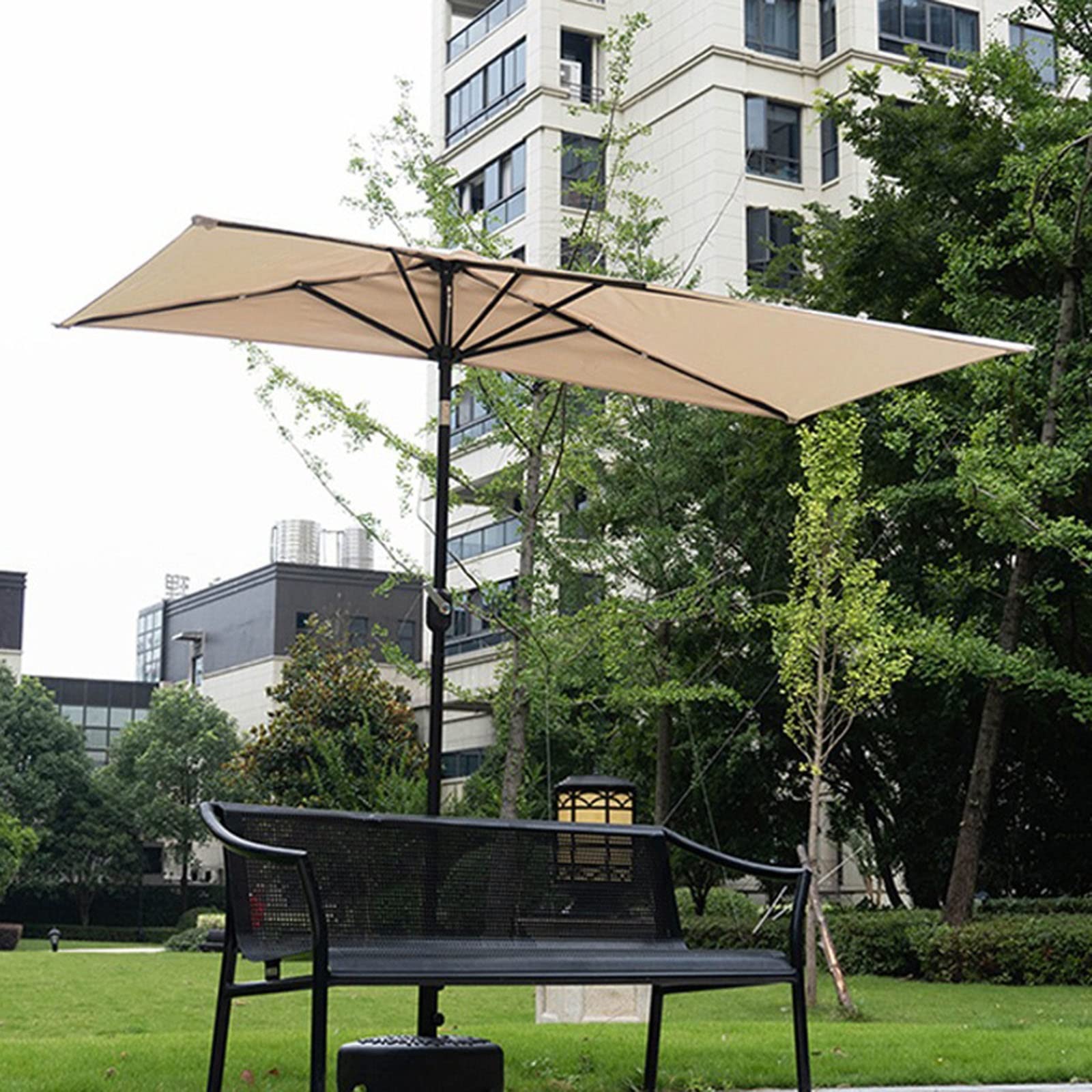 Parasol ogrodowy, regulowana wysokość 170-255 cm, nowoczesny design, zielony, idealny na balkon, taras i ściany