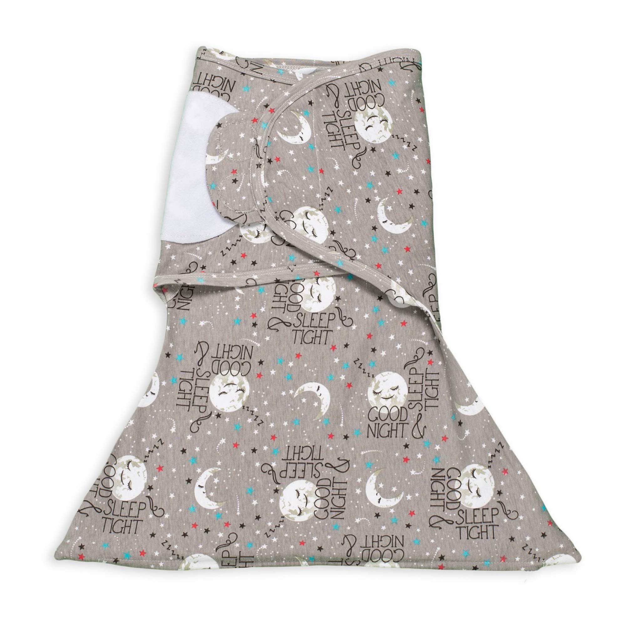 SleepingBaby Zippy Swaddle - Baby Swaddle Blanket with Convenient Bottom Zipper - Goodnight Moon - Medium/Large