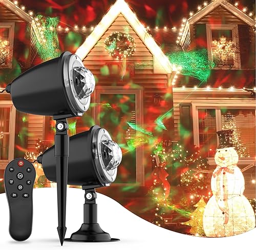 Proyector de luces de Navidad al aire libre, foco de vacaciones Aurora con RC, luz LED de paisaje para árbol de Navidad, fiesta, decoración de jardín