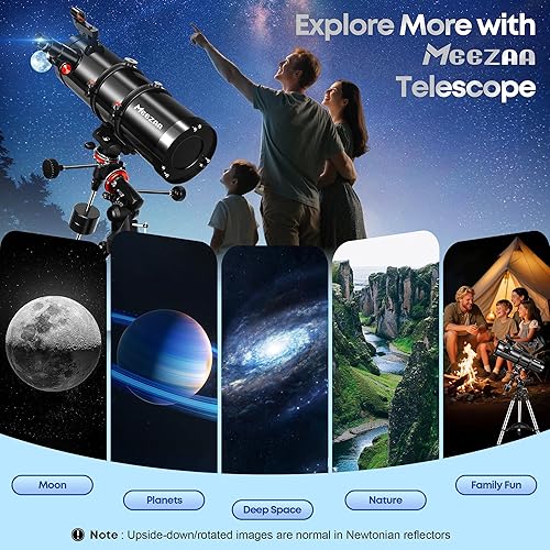 Miniatura 7 de Telescopio, telescopio reflector newtoniano 150EQ para adultos principiantes en astronomía, telescopios astronómicos profesionales con montura
