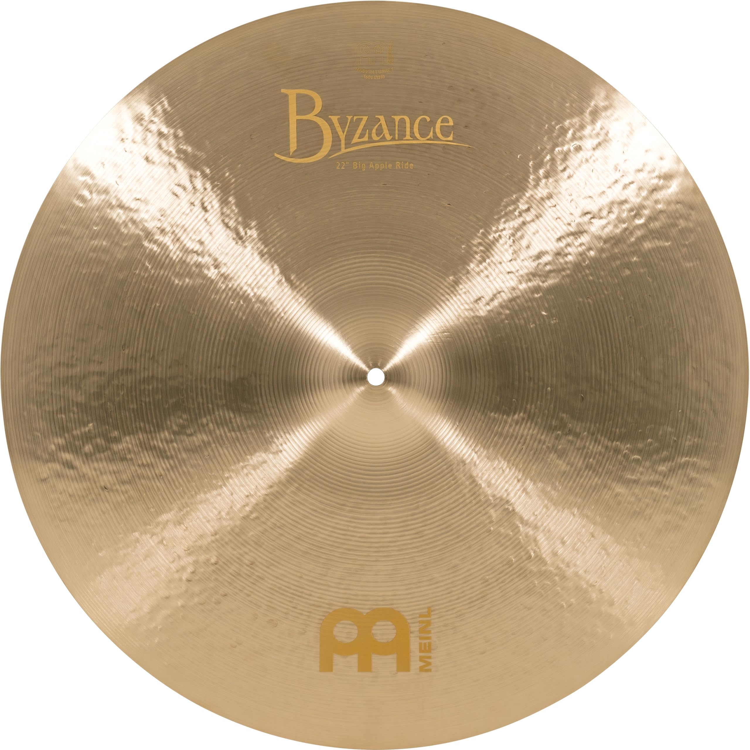 Meinl Cymbals Byzance Jazz Cymbale Big Apple Ride 22 pouces (55,88cm) pour Batterie – Bronze B20, Finition Traditionnelle (B22JBAR)